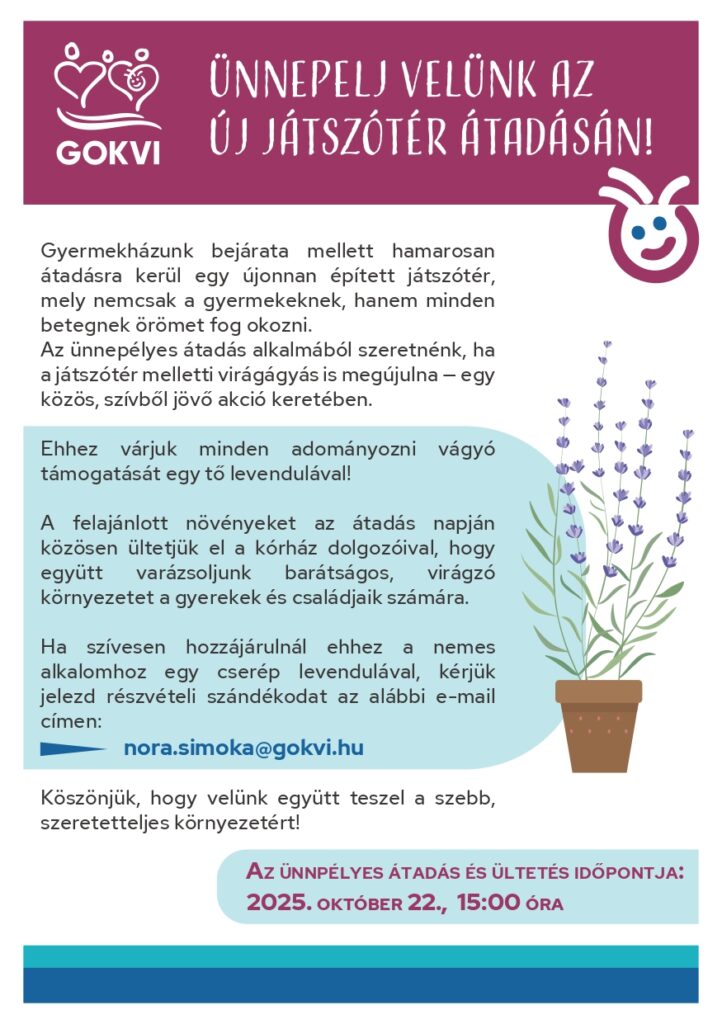 Játszótér Átadás és Közös Levendula Ültetés